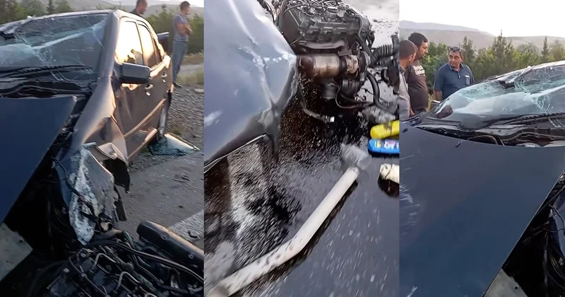 Bakı Quba yolunda QƏZA: Avtomobil yararsız hala düşdü
