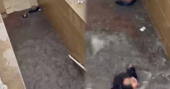 Gəncədə teatrı su basdı, işçi zirzəmidə qaldı Video