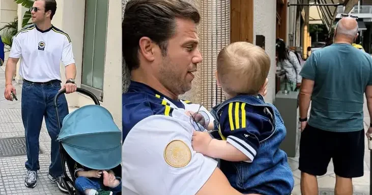 Tolga Sarıtaş oğlu ilə Foto