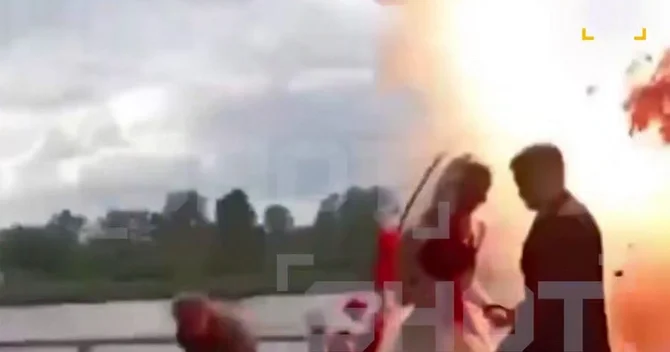 Toy zamanı PARTLAYIŞ Gəlin və bəy xəsarət aldı