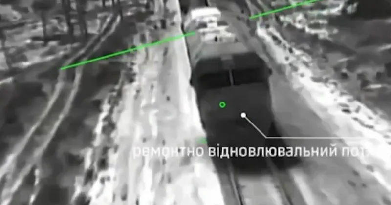 Krımda dəmir yolu körpüsü belə partladıldı ANBAAN VİDEO
