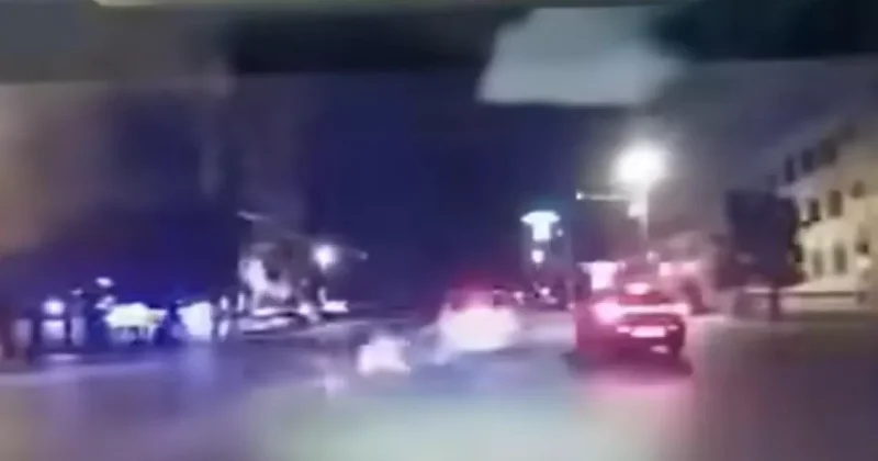 В Баку водитель сбил мотоциклиста ВИДЕО