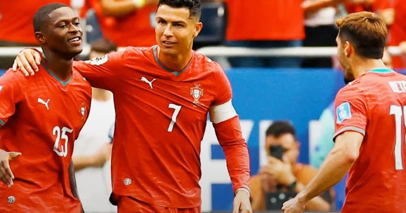 Ronaldu dubl edib, Portuqaliya qələbəyə sevinib