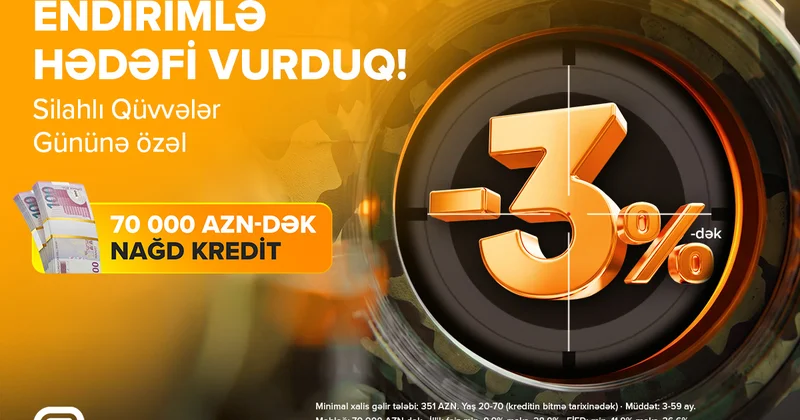 SİLAHLI QÜVVƏLƏRİMİZ ÜÇÜN XÜSUSİ KREDİT