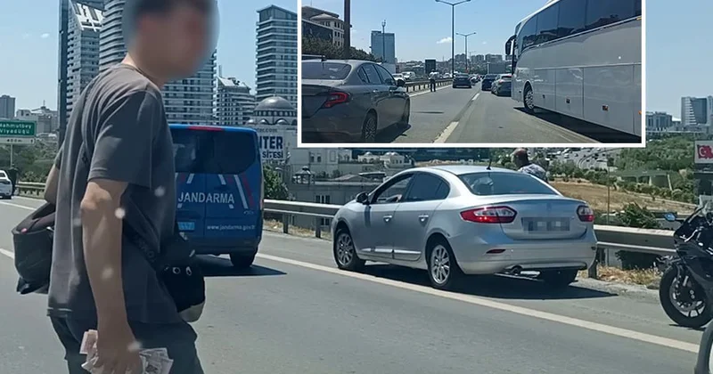 Kuryer motosikletdən yıxıldı, yola səpələnmiş pulları sürücülər yığdı VİDEO