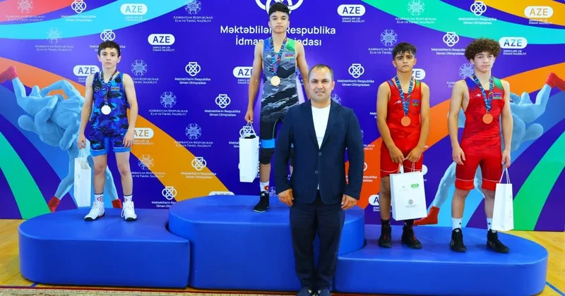 Məktəblilərin Olimpiasındada sərbəst güləş üzrə yarış başa çatıb