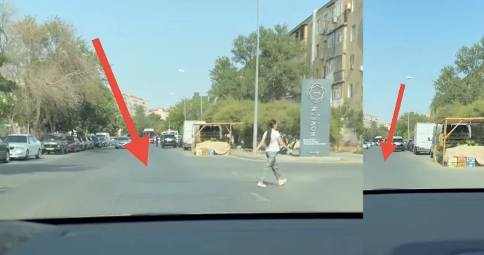 Hövsanın mərkəzi yolunda asfalt çökür; qurumlar nəyi gözləyir? APARICI ŞİKAYƏT ETDİ VİDEO