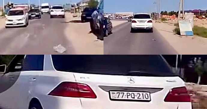 Sürücü və sərnişin növbə ilə yolu zibillədi İrada isə görün necə cavab verdilər VİDEO