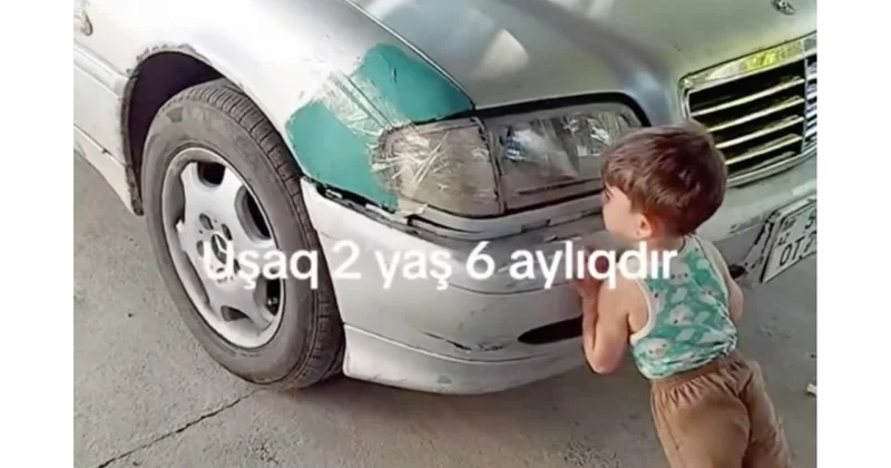 2 yaşlı uşağın gücü hər kəsi heyrətləndirdi Çeşka nı təkbaşına hərəkətə gətirdi (Video)