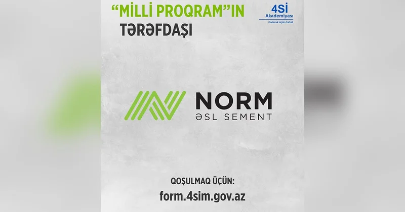 Norm “4Sİ Akademiyası Milli Proqram”ın yeni mərhələsinin tərəfdaşıdır