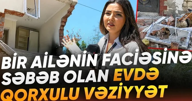Yasamalda dəhşətli partlayış olmuş evin son durumu