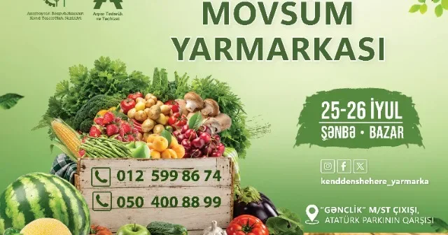 Paytaxtın bu ünvanlarında yarmarkalar təşkil olunacaq