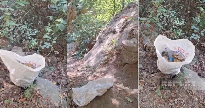 Turistlərin çirkləndirdiyi Qələbin şəlaləsinin ətrafı tullantılardan təmizlənib RƏSMİ