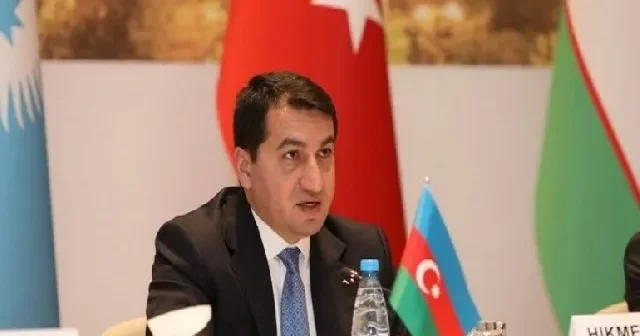 Hikmət Hacıyev həmin binadan paylaşım etdi VİDEO