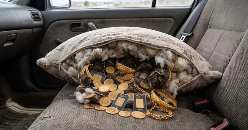 Yastığın içindən 1 kiloqram qızıl çıxdı