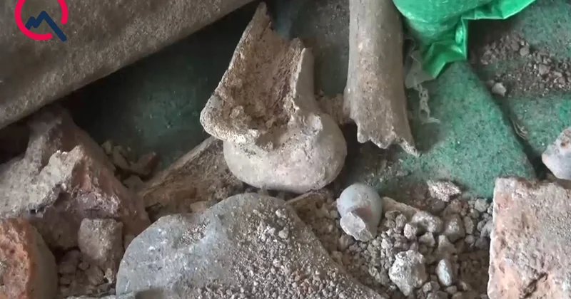 100 illik ziyarətgahı qanunsuz qazdılar Sümüklər çıxdı+Fotolar