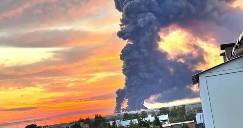 Orenburqda Ozon anbarına dron hücumu oldu