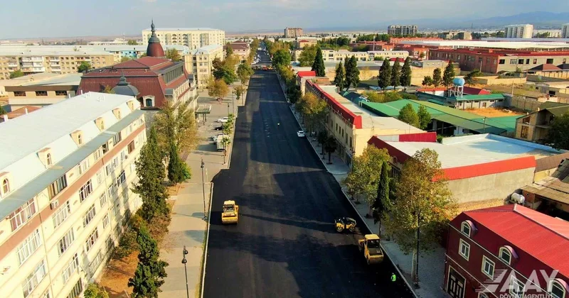 Gəncə şəhərinin daxili yollarının əsaslı təmiri işləri yekunlaşmaq üzrədir