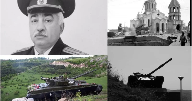 Şuşanın girişinə qoyulan erməni tankının komandiri öldü