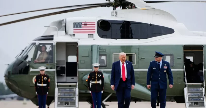 В США задержан мужчина, нацеливший лазерную указку на вертолет Трампа