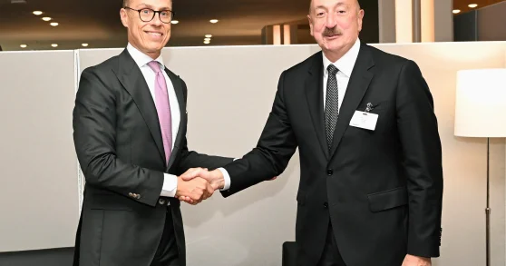 İlham Əliyev Finlandiyalı həmkarı Aleksandr Stubbla görüşüb