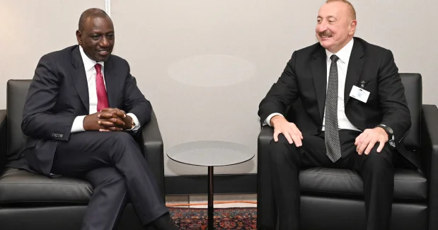 Azərbaycan Prezidenti İlham Əliyev BMT nin Nyu Yorkdakı mənzil qərargahında Keniya Prezidenti ilə görüşüb