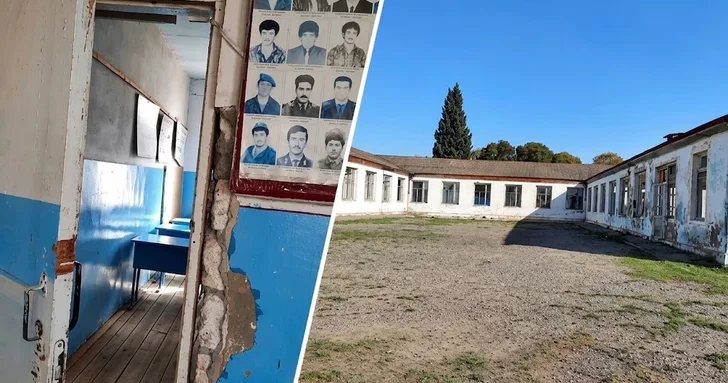 Школа в Агдаме находится в аварийном состоянии: в несущих стенах обнаружены трещины