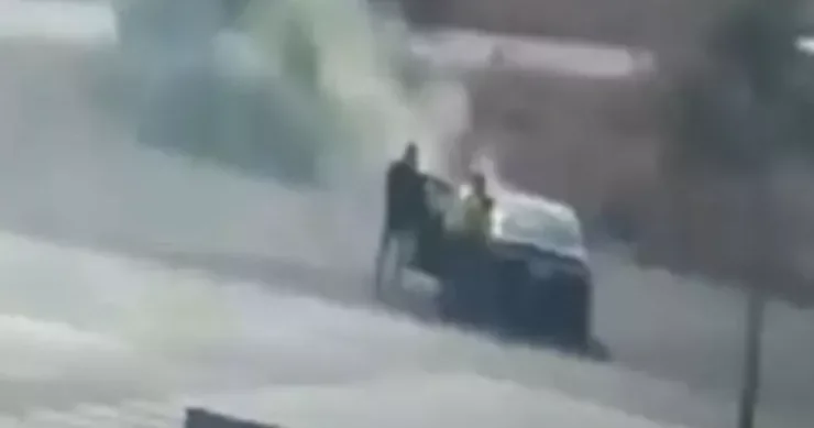 Bakı Şamaxı yolunda ata və oğul yanan maşından belə çıxarıldı HADİSƏ ANI