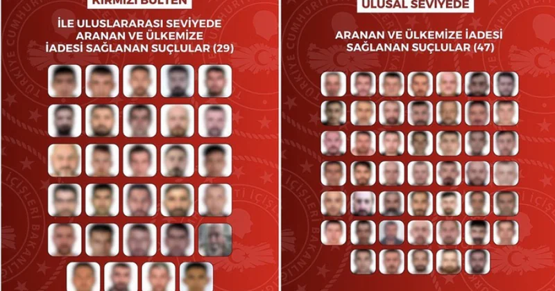 İnterpol xətti ilə axtarılan 76 şəxs Türkiyəyə ekstradisiya edilib