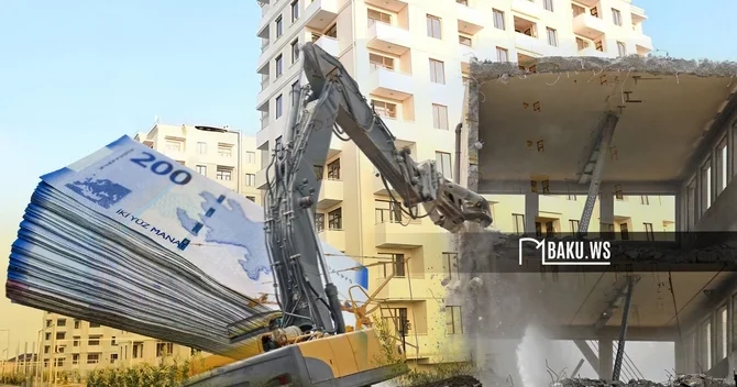 Bakıda söküntü zamanı təklif edilən kompensasiya RAYONLAR ÜZRƏ MƏBLƏĞ