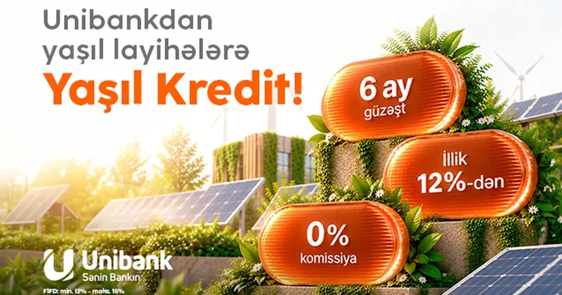 “Unibank” представляет Зеленый кредит для предпринимателей: годовая ставка от 12%