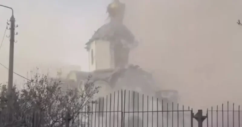 Дрон влетел в церковь в Краматорске