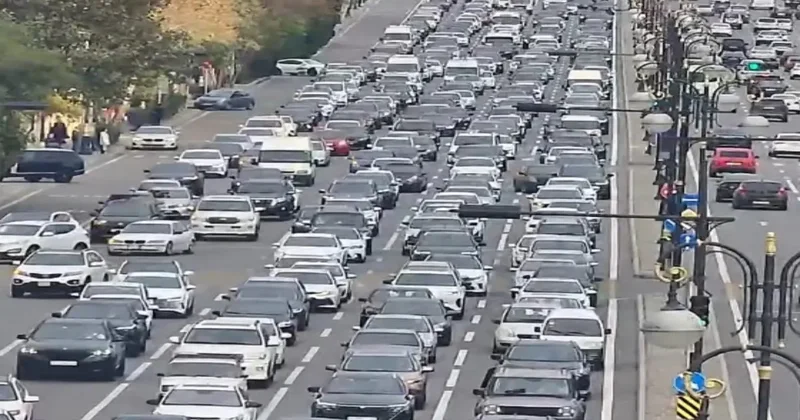 Bakıda bu yollarda sıxlıq var SİYAHI