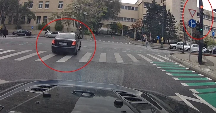 Момент нарушения ПДД в Баку попал на камеру: полиция отреагировала ЗАЯВЛЕНИЕ