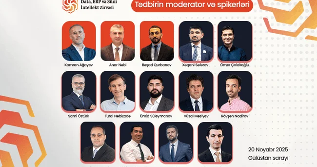 Ölkəmizdə ilk dəfə keçiriləcək “Data, ERP və Süni İntellekt Zirvəsi”nin spikerləri bəlli oldu!