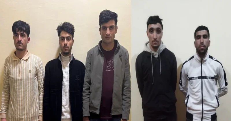 Azərbaycan sərhədini pozan əcnəbilər tutuldu FOTOLAR