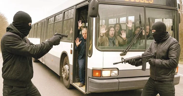 Quldurlar avtobus sərnişinlərini qarət ediblər