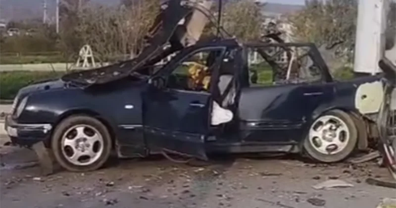 Yanacaqdoldurma məntəqəsində avtomobil partladı Video