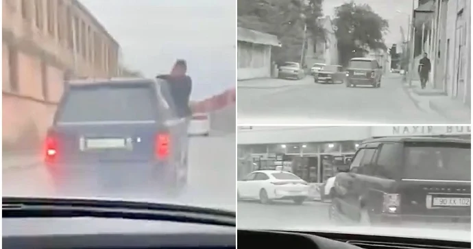 Buzovnada “Range Rover”lə avtoxuliqanlıq edib yarışan sürücü təhlükə saçdı VİDEO
