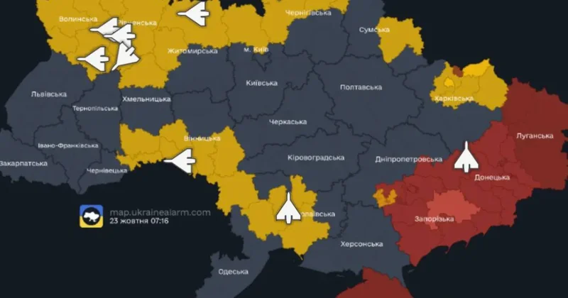 Россия атакует реактивными Шахедами Украину