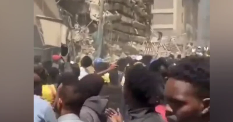 Keniyada çoxmərtəbəli bina uçdu Video