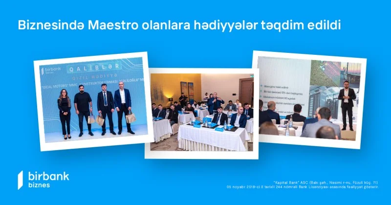 Biznesində Maestro olanlara hədiyyələr təqdim edildi