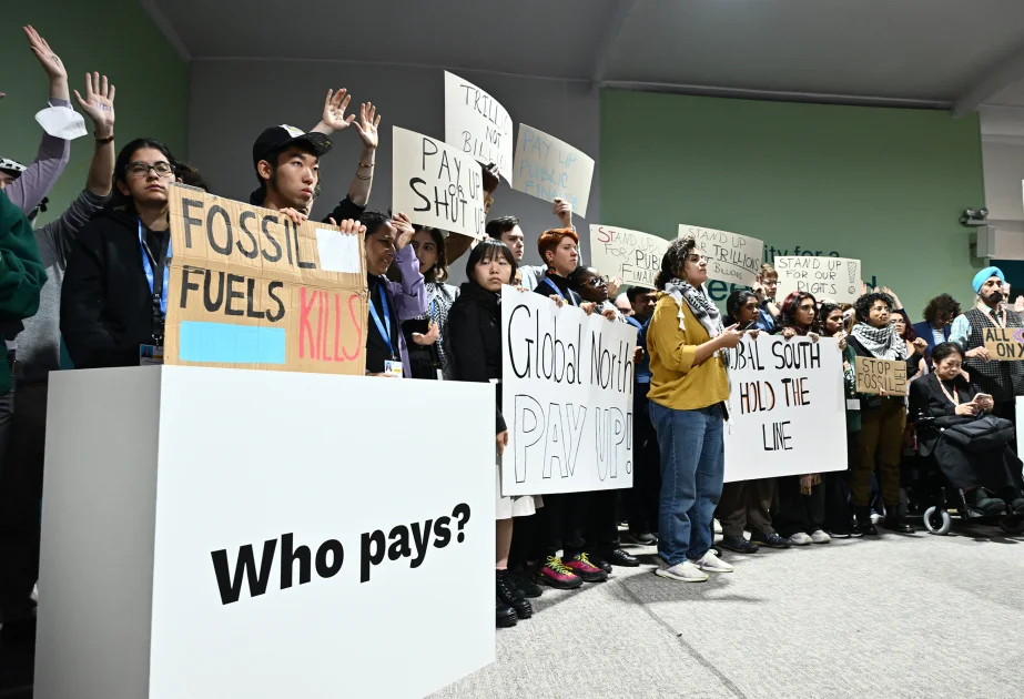 COP29 məkanında daha bir aksiya keçirilib VİDEO AZƏRTAC