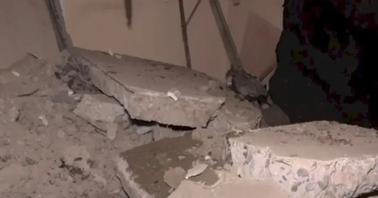 Goranboyda mənzilin tavanı çökdü, xəsarət alan var