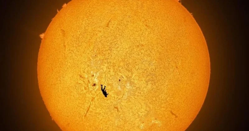 Günəş fonunda unikal oaraşüt kadrı VİDEO