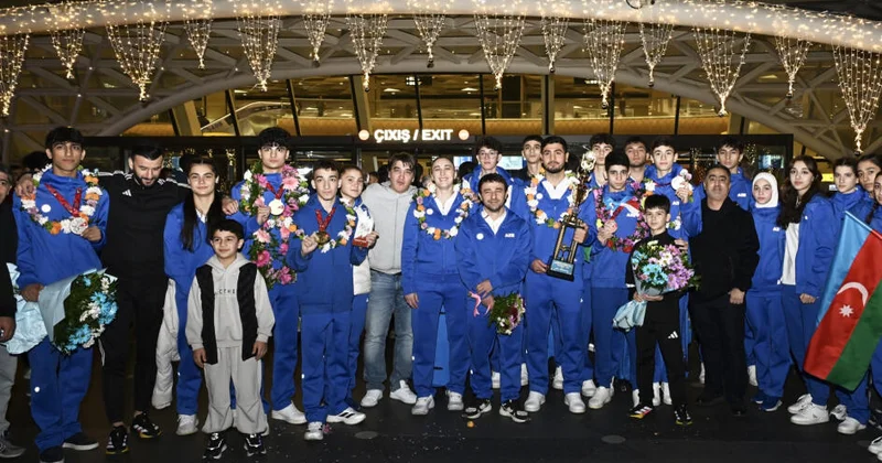 Азербайджанские спортсмены, успешно выступившие на Исламиаде, вернулись на родину ФОТО