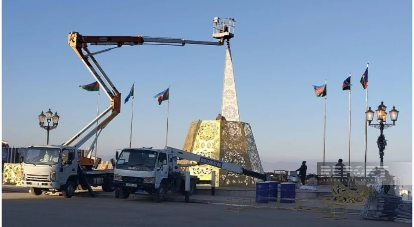 Xankəndidə Yeni il tədbirlərinə hazırlıq işləri görülür