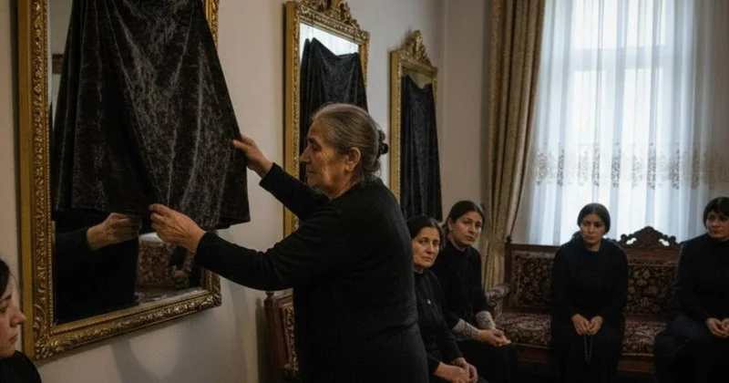 Ölü çıxan evdə niyə güzgülərin üstünü örtürlər?