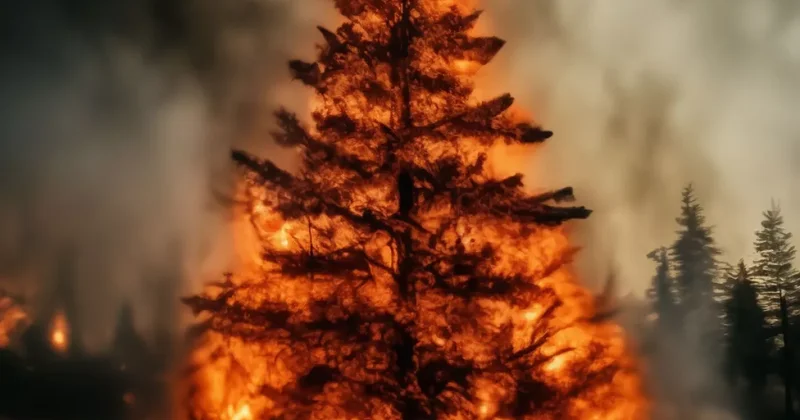 В Грузии зажгли новогоднюю ёлку: ВИДЕО пожара