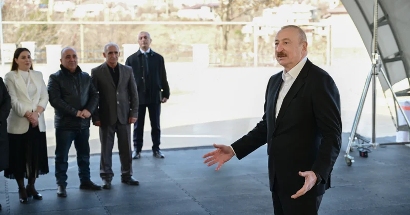 Искренняя беседа Президента Ильхама Алиева с жителями поселка Кяркиджахан